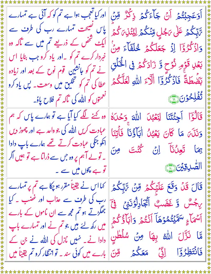 Surah Al-A'raf with Urdu Translation Surah Al Araf with Urdu Translation