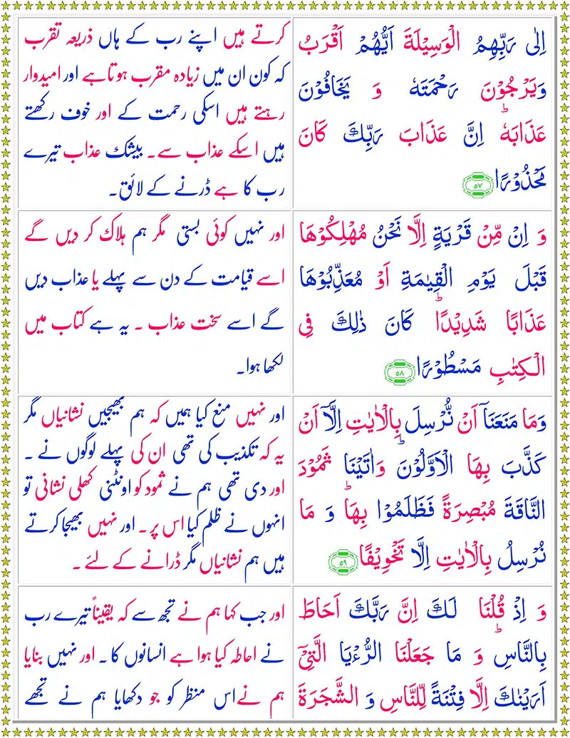 Surah Bani Israel with Urdu Translation Surah Bani Israel with Urdu Translation PDF - سورة بنی اسرائیل - Surah Al Isra with Urdu Translation PDF - Surah Al Isra سورة الإسراء | Surah Al Isra Urdu Tarjuma.