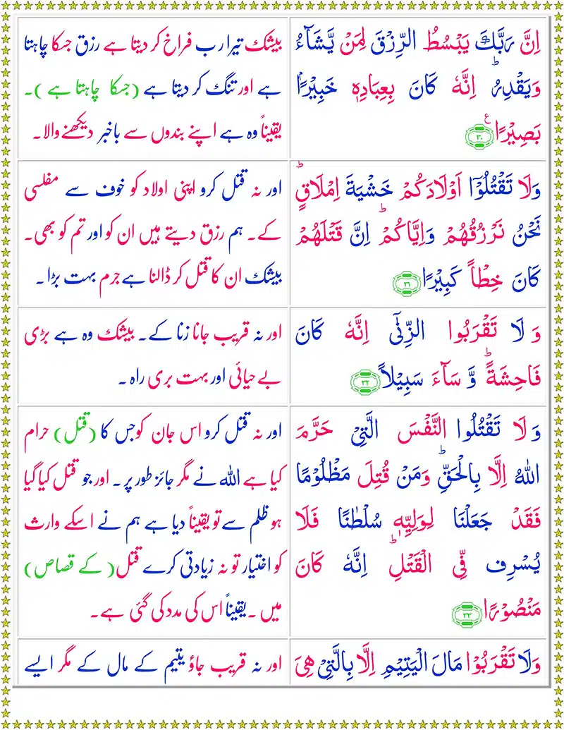 Surah Bani Israel with Urdu Translation Surah Bani Israel with Urdu Translation PDF - سورة بنی اسرائیل - Surah Al Isra with Urdu Translation PDF - Surah Al Isra سورة الإسراء | Surah Al Isra Urdu Tarjuma.