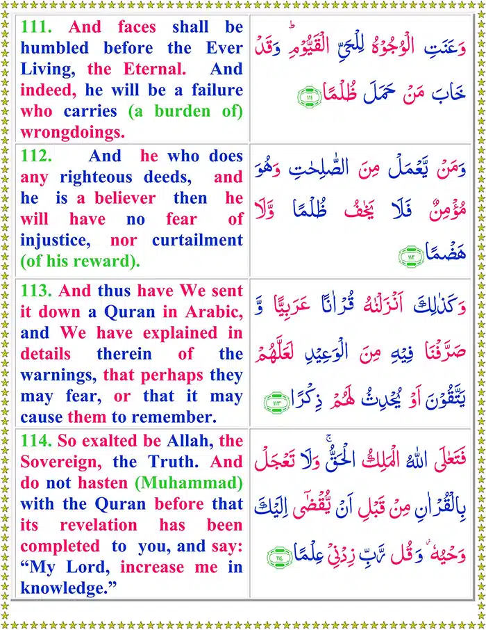 Surah Taha with English Translation Surah Taha with English Translation