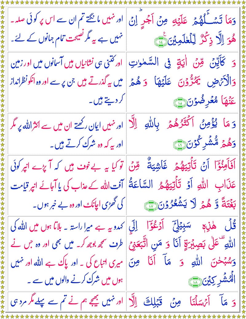 Surah Yusuf with Urdu Translation