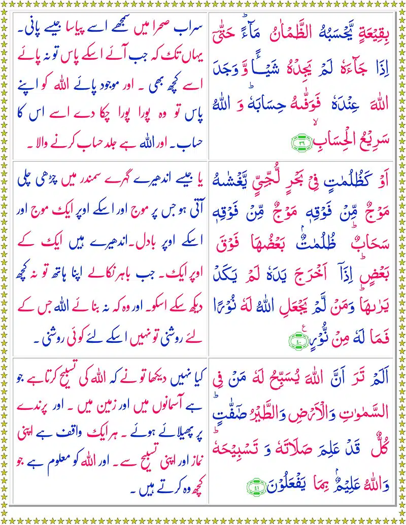 Surah Noor with Urdu Translation