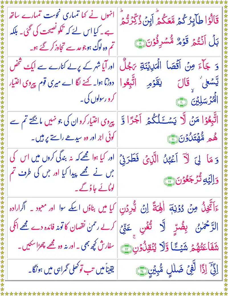 surah yaseen with urdu translation