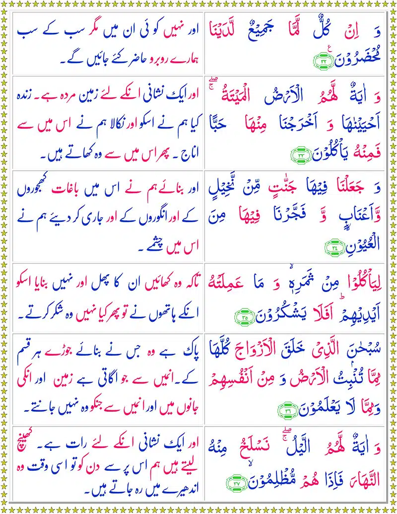 surah yaseen with urdu translation