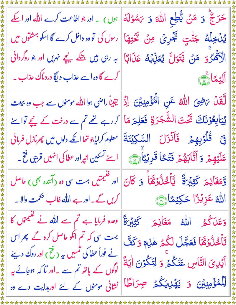 Surah Al Fath with Urdu Translation PDF - Surah Fath (سورة الفتح‎)