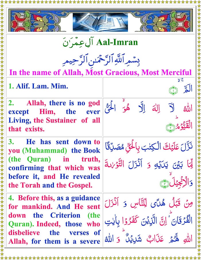 Read Surah Al-Imran online