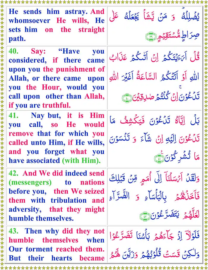 Surah Al An'am with English Translation