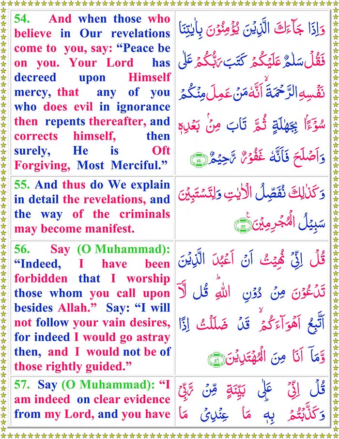 Surah Al An'am with English Translation