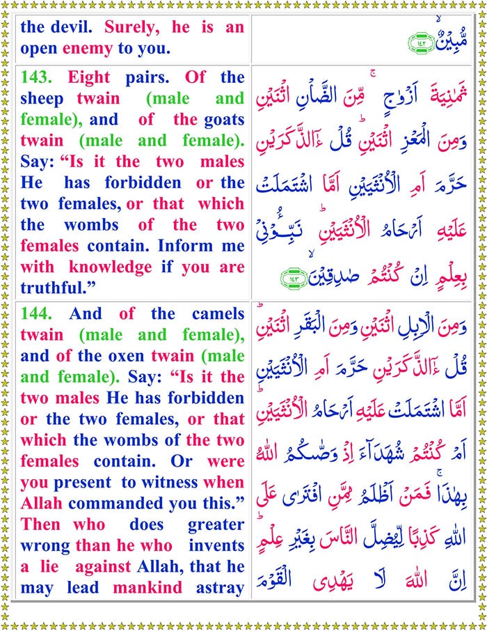 Surah Al An'am with English Translation