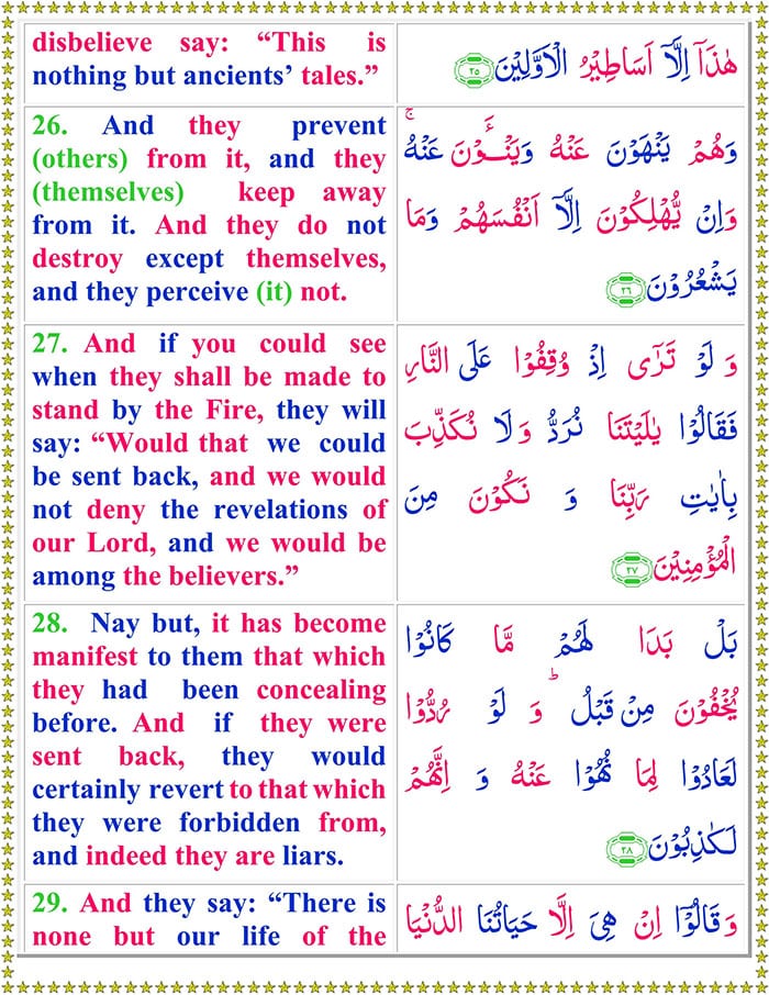 Surah Al An'am with English Translation