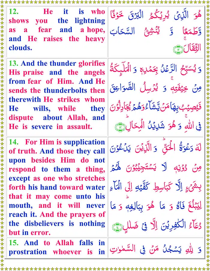 Read Surah-Ar-Rad Online