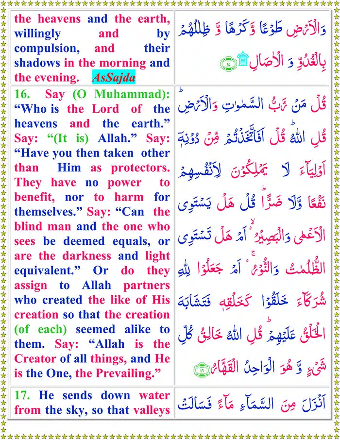 Read Surah-Ar-Rad Online