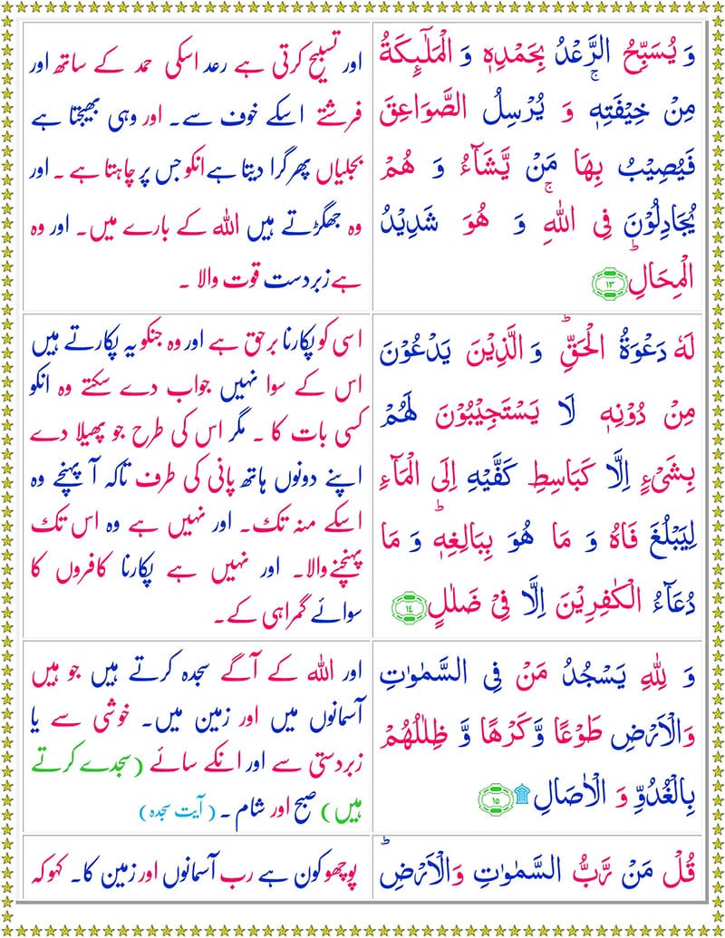 Surah Ar Rad with Urdu Translation