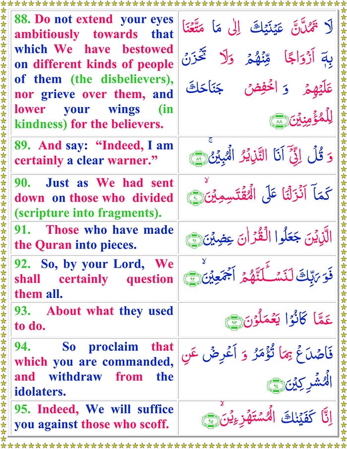 Read Surah Al-Hijr-English Online