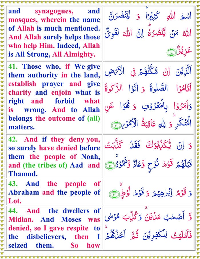 Surah Al Hajj with English Translation