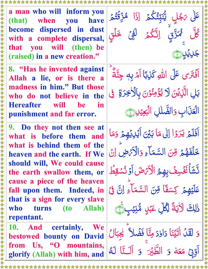 Read Surah Al-Saba Online
