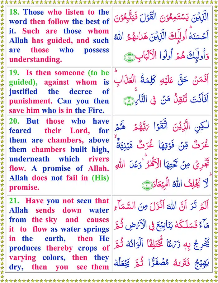 Read Surah Az-Zumar Online