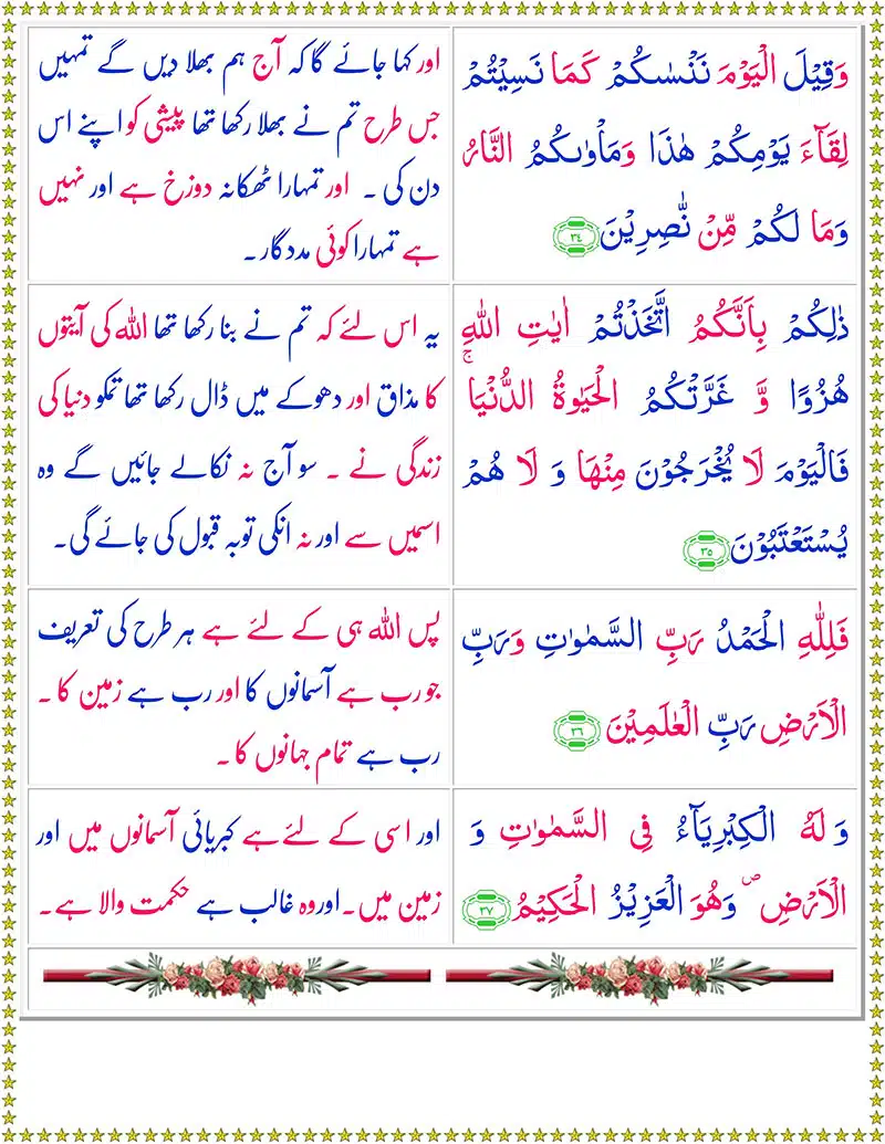 Read Surah Al-Jathiyah Online