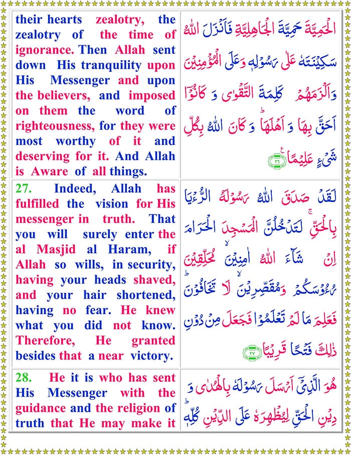 Surah Al Fath with English Translation