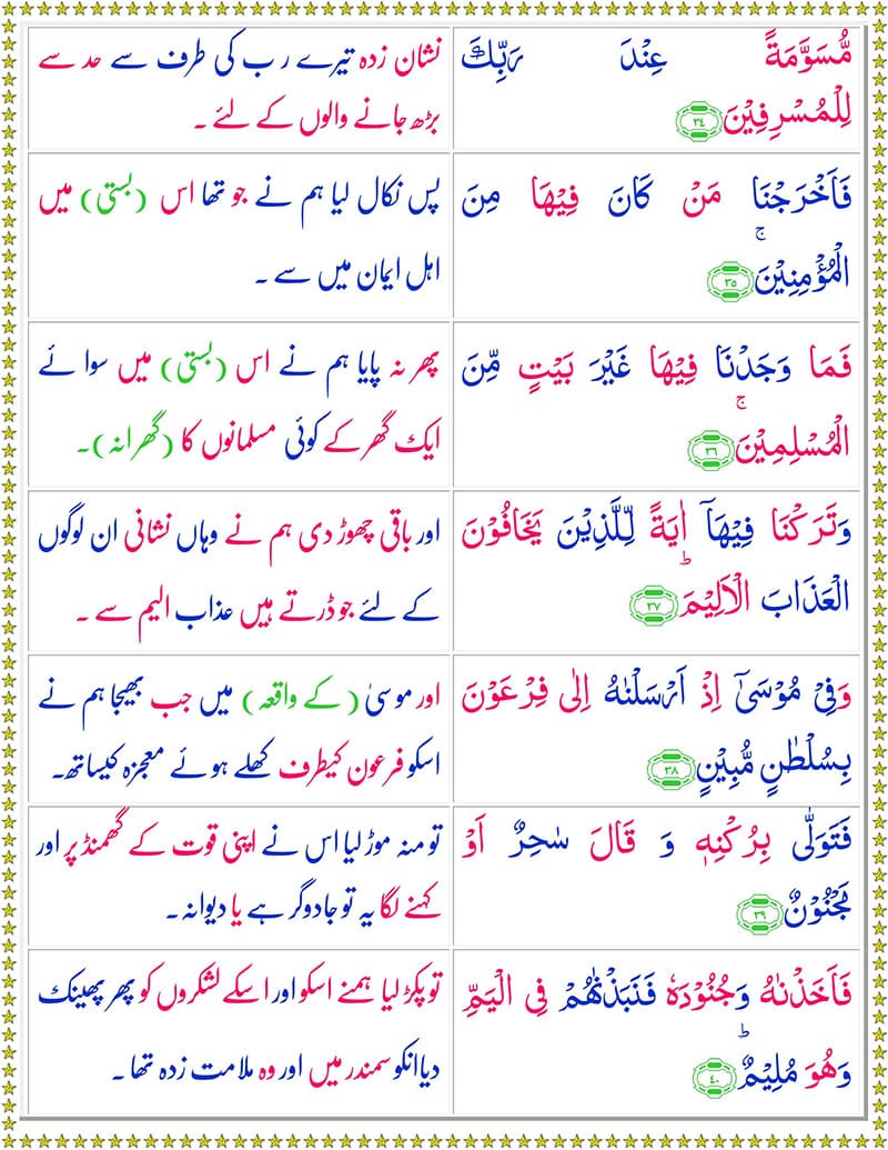 Read Surah Az-Zariyat Online