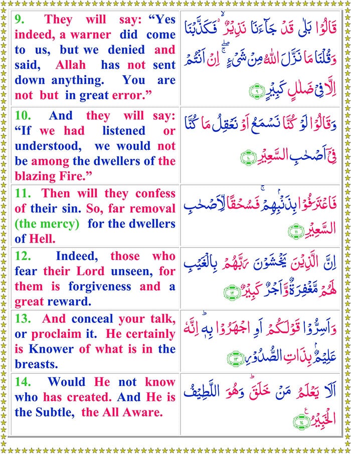 Surah Al Mulk with English Translation