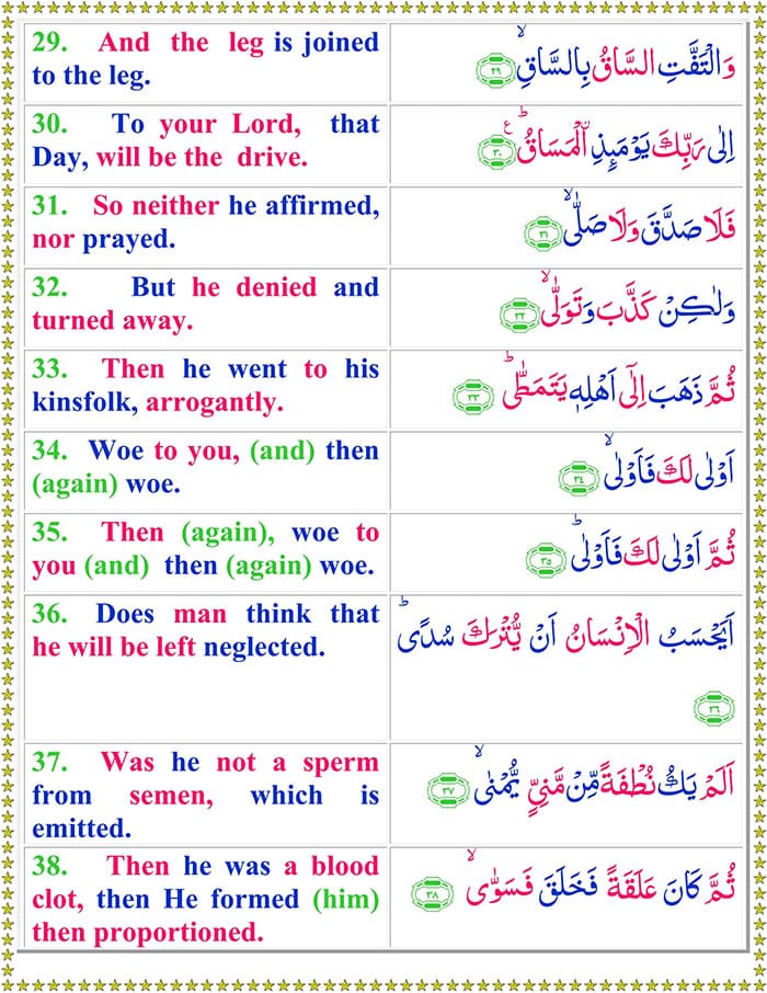 Read Surah Al-Qiyamah Online 