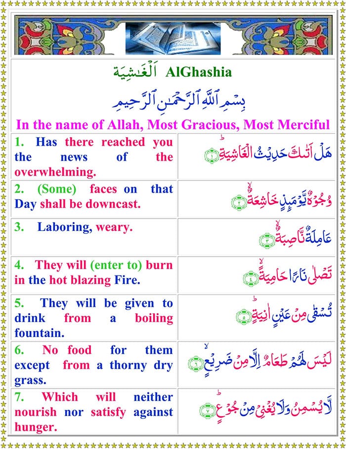 Read Surah-Al-Ghashiyah Online