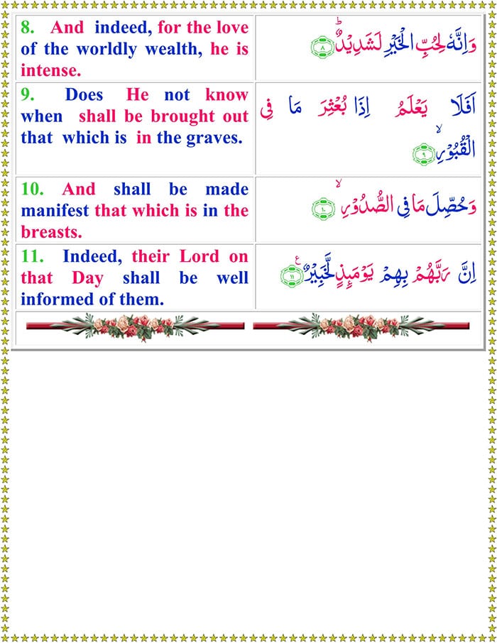 Read Surah Al-Adiyat Online