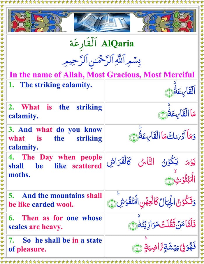 Read surah-al-qariah Online