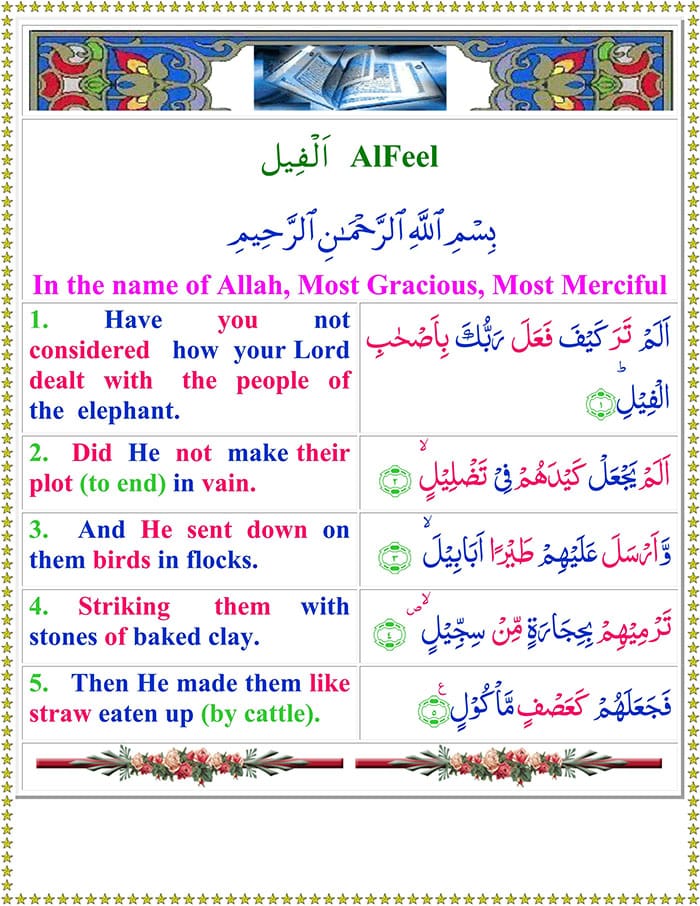 Read Surah-Al-Fil Online