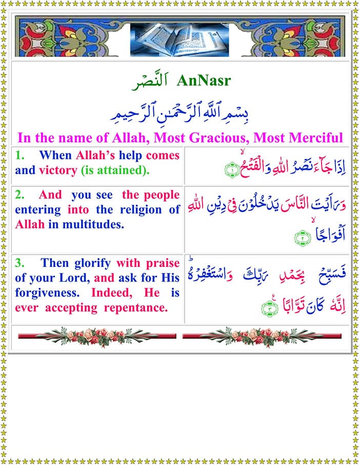 Read Surah-An-Nasr Online