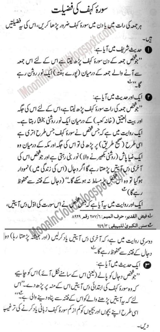 Benefits of Surah Kahf on Friday, Surah Kahf with Urdu Translation PDF.